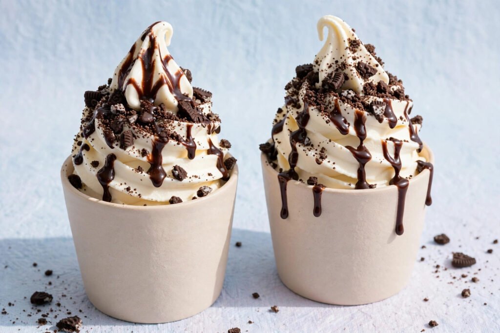 McDonald's McFlurry dessert cups with toppings