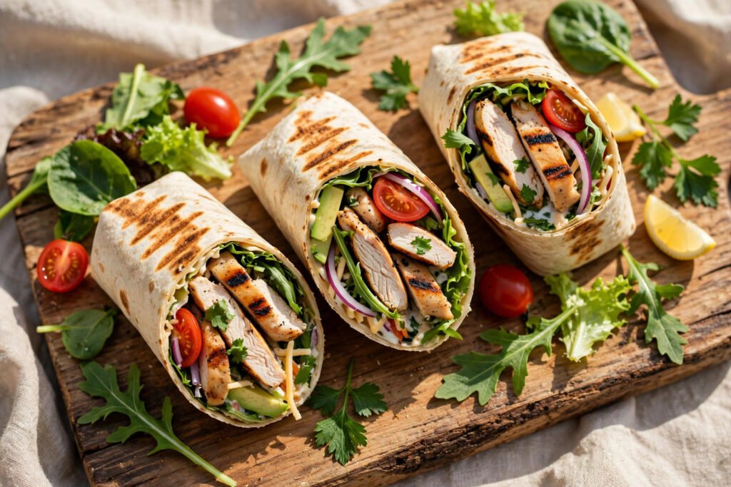 McDonald's wraps with different fillings